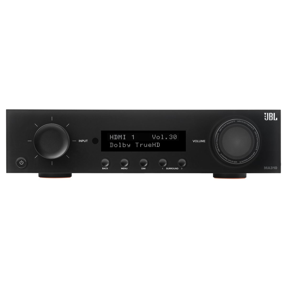 JBL - MA310 50W 5.2ch Bluetooth Capable HDR 4K Ultra HD Compatible AV Home Theater Receiver - Black