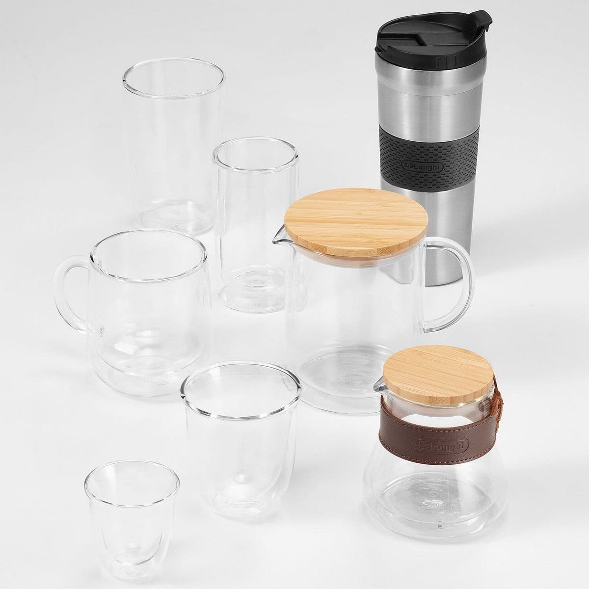 De'Longhi - Double Wall Glass Coffee Pot (750ml 25oz) - Clear