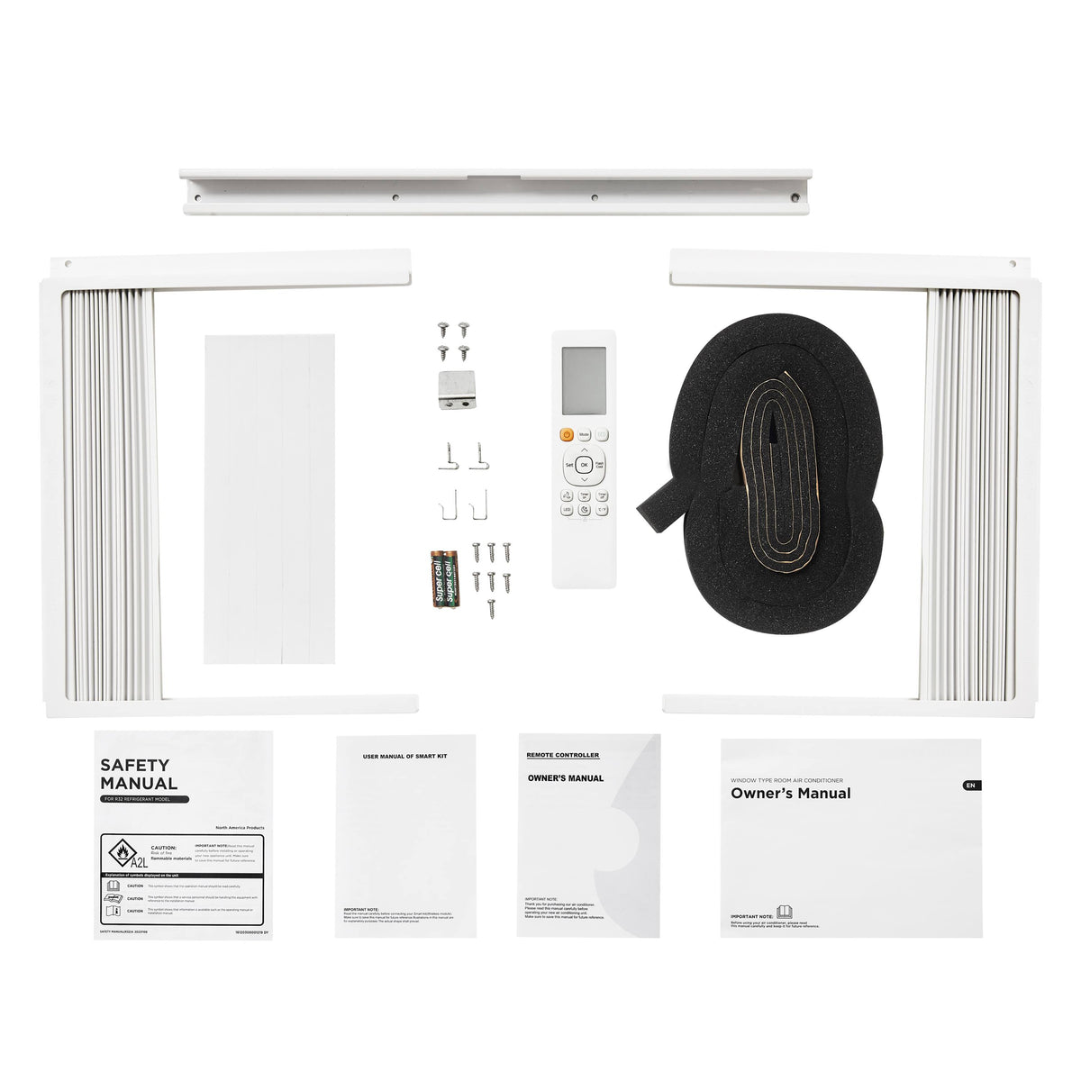 Keystone - 8,000 BTU 350 Sq. Ft Window Mounted Inverter Air Conditioner with Remote Control - White