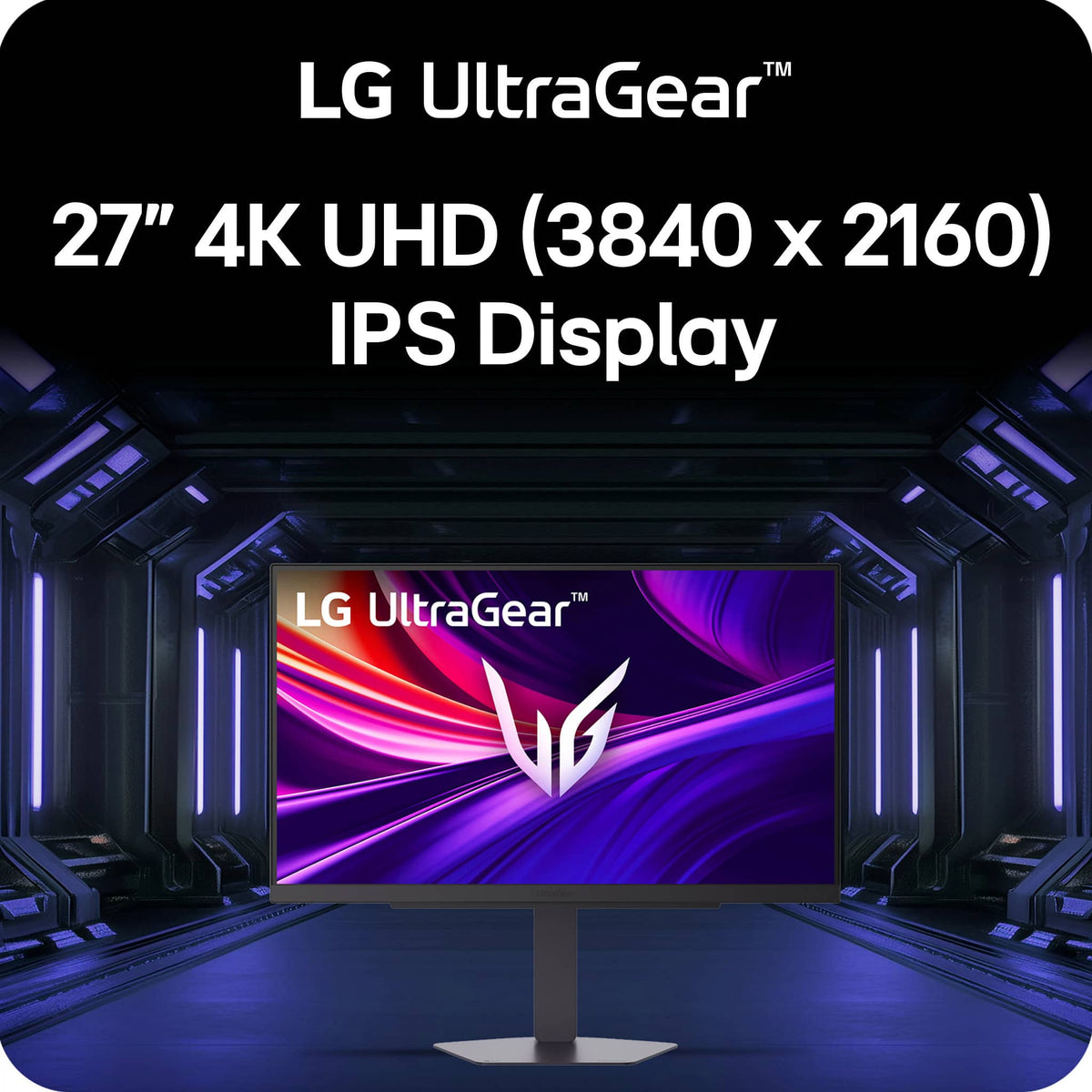 LG - UltraGear 27" IPS Dual Mode (4K UHD 180Hz, FHD 360Hz), 1ms, NVIDIA G-SYNC, AMD Freesync Gaming Monitor (HDMI, DP, USB-C) - Black
