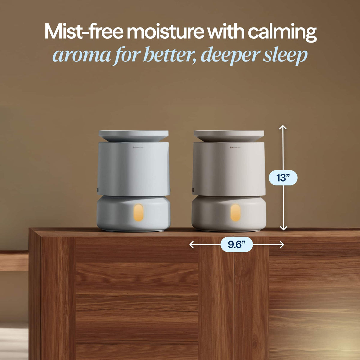 Blueair - Smart Dreamwell Evaporative Humidifier, 1-Gallon Tank, Mist & Mold Free, 596 sq ft - Beige