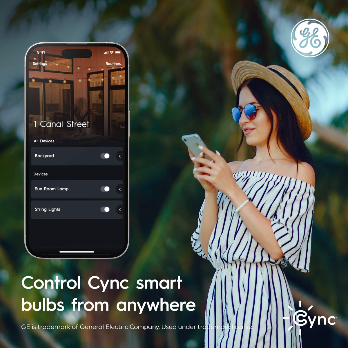 Cync - Direct Connect BR30 65W Smart LED Bulb (2-Pack) - Full Color