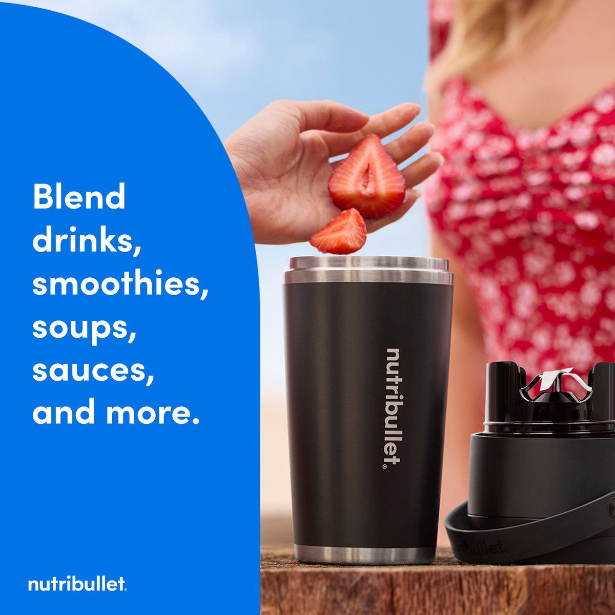 NutriBullet - Flip Insulated Portable Blender - Black
