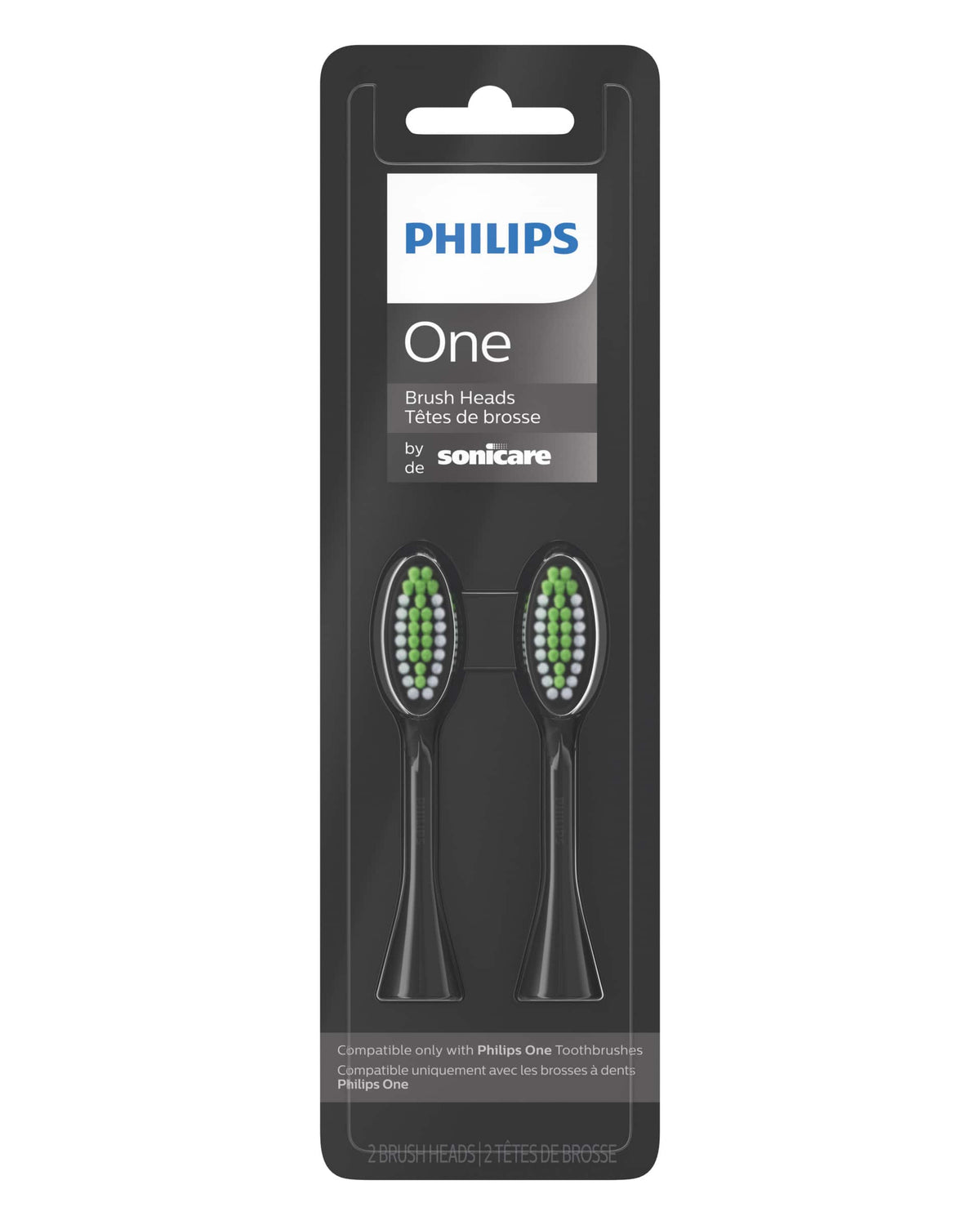 Philips Sonicare - Philips One by Sonicare 2pk Brush Heads - Shadow Black