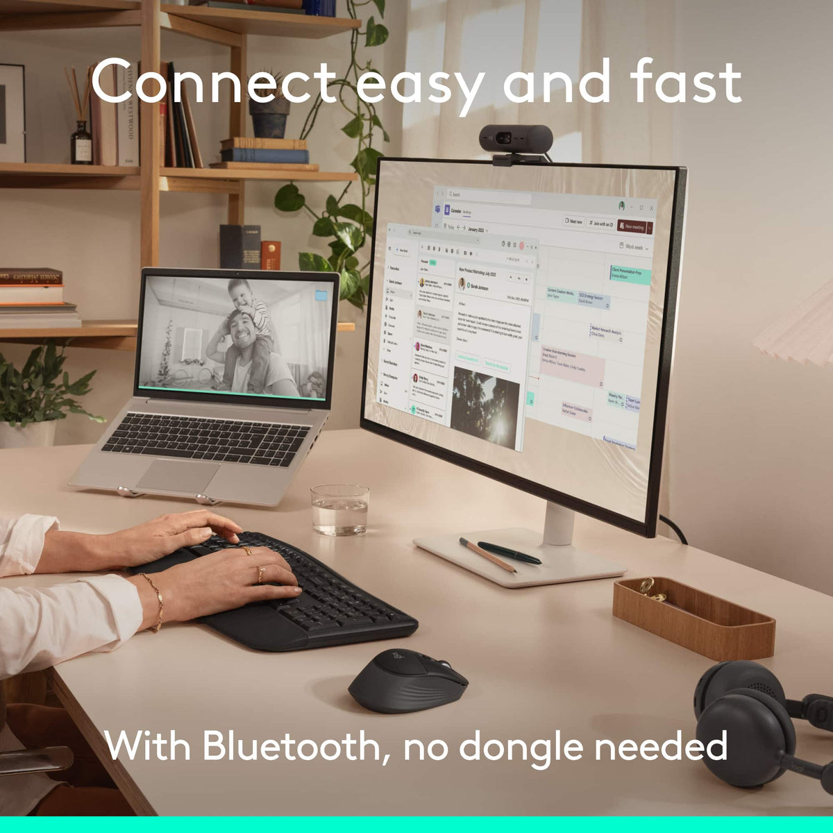 Logitech - Signature Comfort Plus M850 L Wireless Bluetooth Mouse with Silent Clicks and Customizable Buttons - Wireless - Black