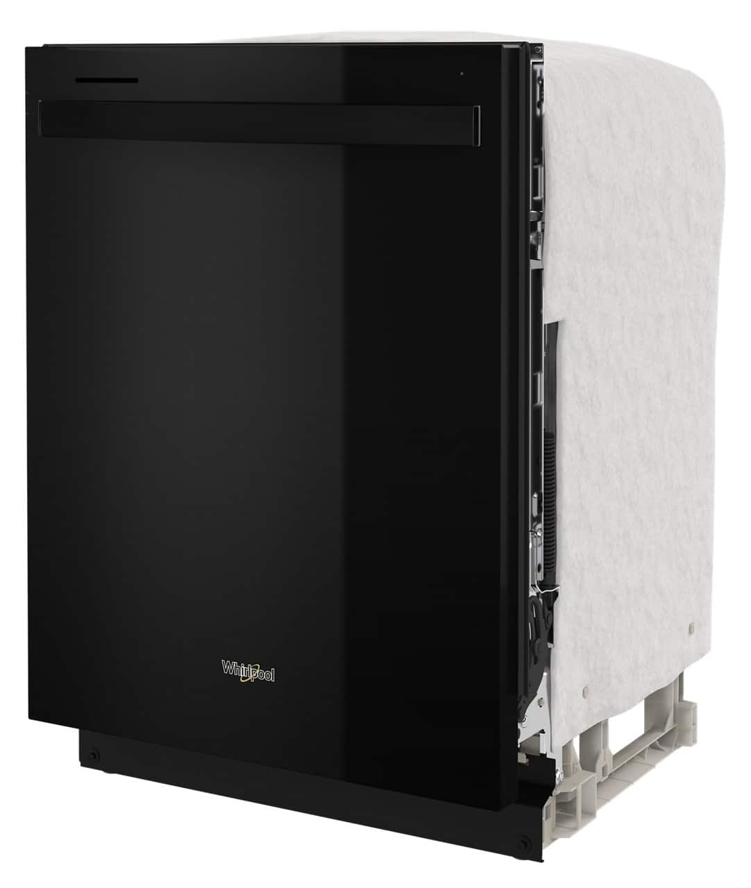 Whirlpool - 24 inch Top Control Built-In Stainless Steel Tub Dishwasher with Large Capacity Tall Top Rack and 50 dBA - Black