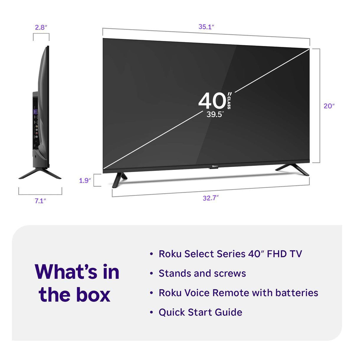Roku - 40" Class Select Series Full HD (1080p) LED Smart RokuTV (2026)