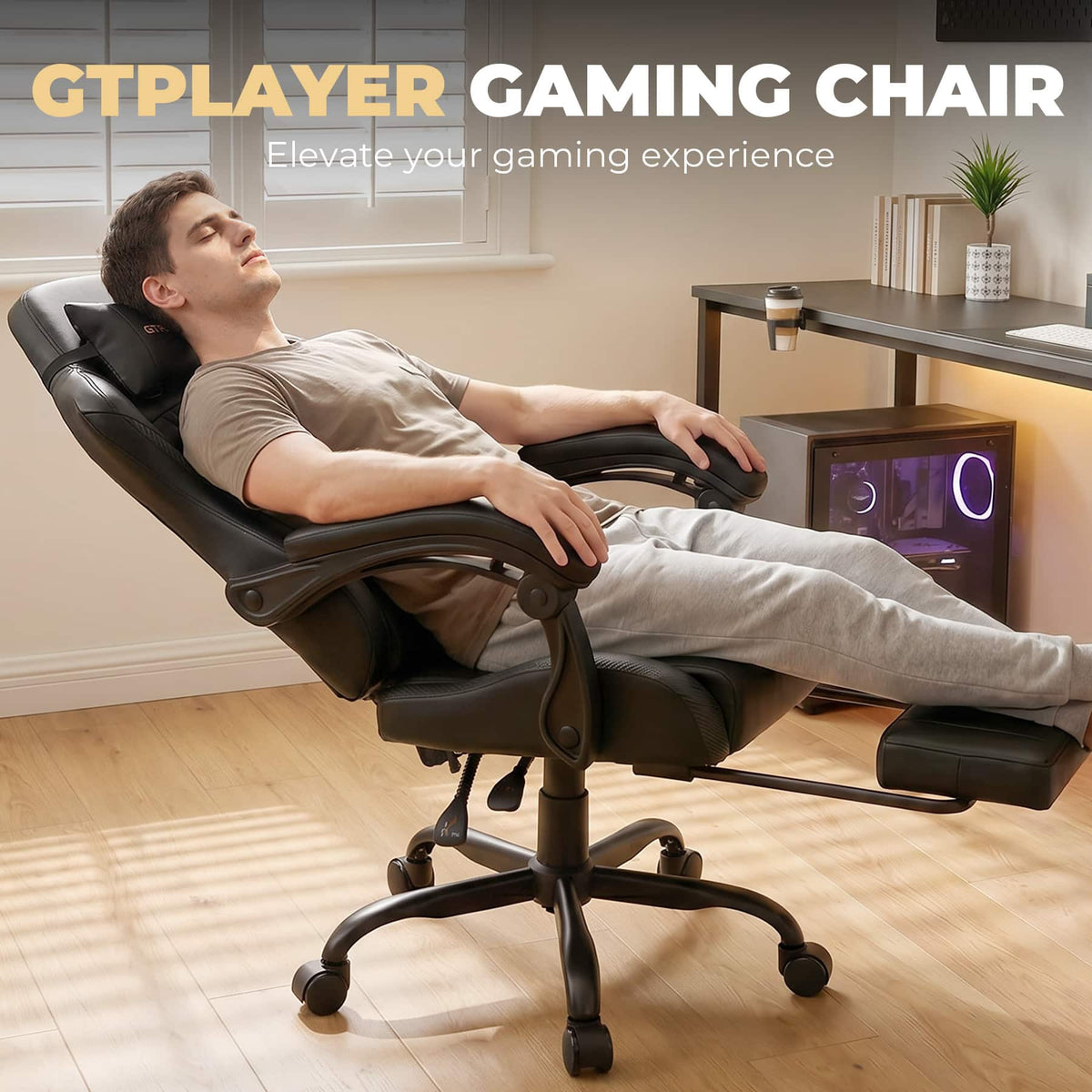 GTPlayer - Ergonomic Gaming Chair - Black