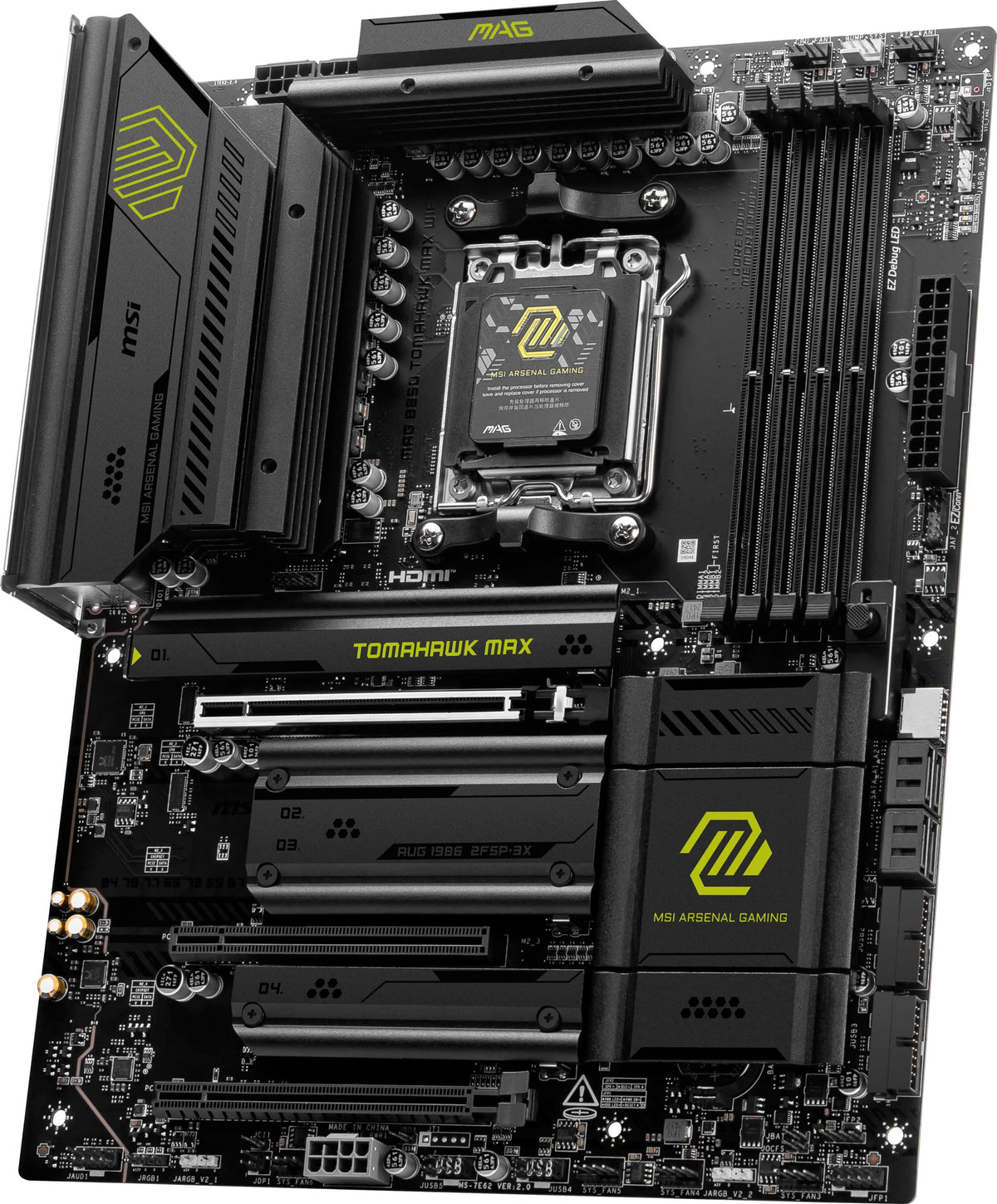 MSI - MAG B850 TOMAHAWK MAX WIFI (Socket AM5) AMD B850 ATX DDR5 Wi-Fi 7 Motherboard - Black