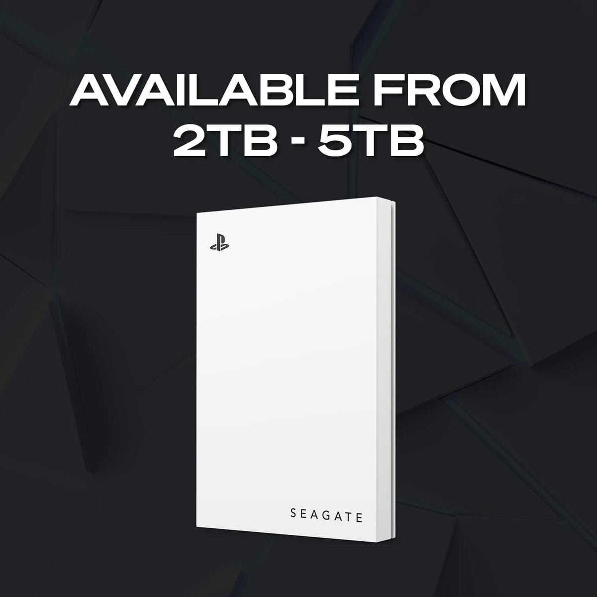 Seagate - Game Drive for PlayStation Consoles 5TB External USB 3.2 Gen 1 Portable Hard Drive with Blue LED Lighting - White