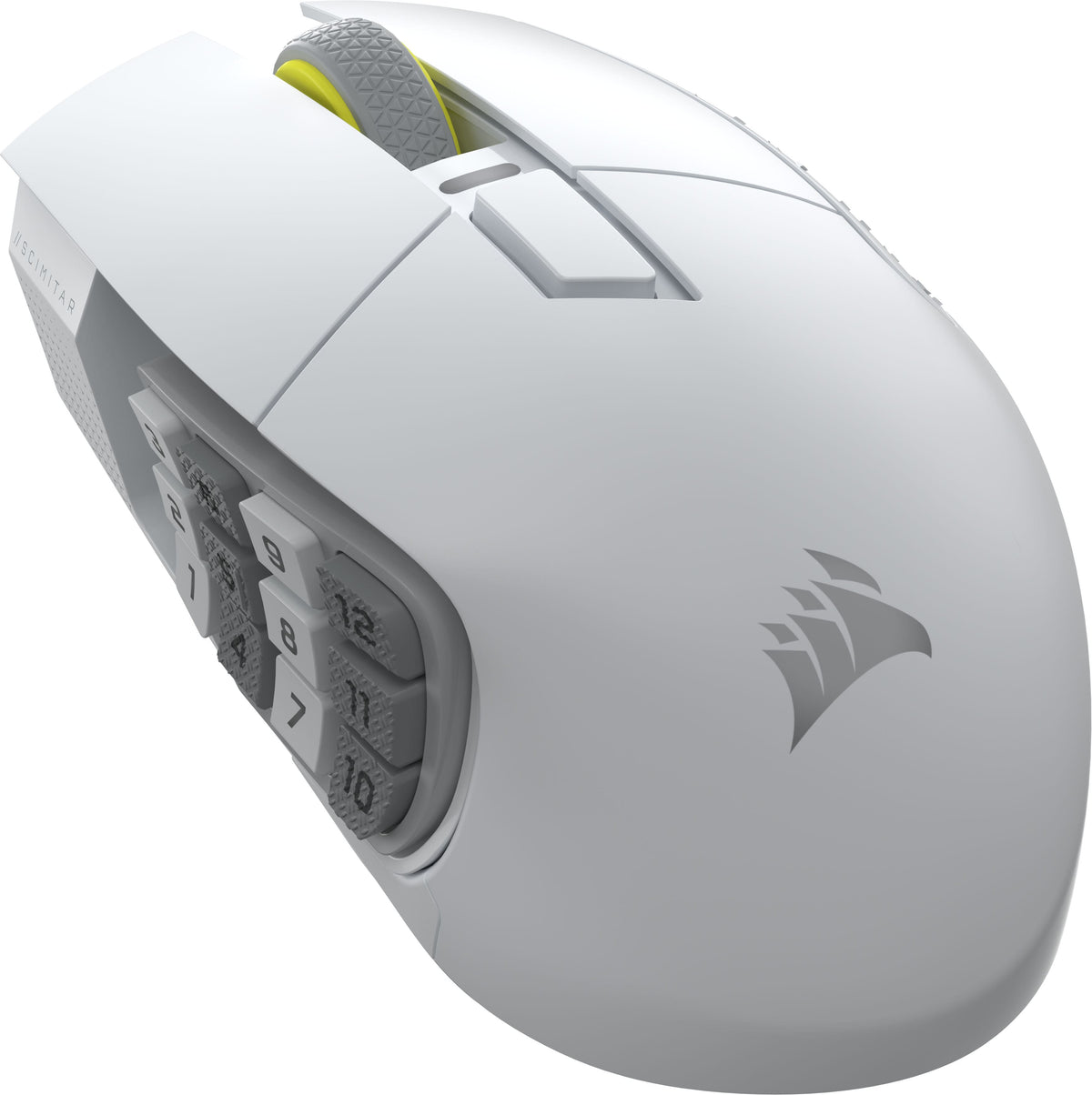 CORSAIR - Scimitar Elite Wireless SE MOBA/MMO Optical Gaming Mouse with 16 Programmable Buttons - Wireless - White