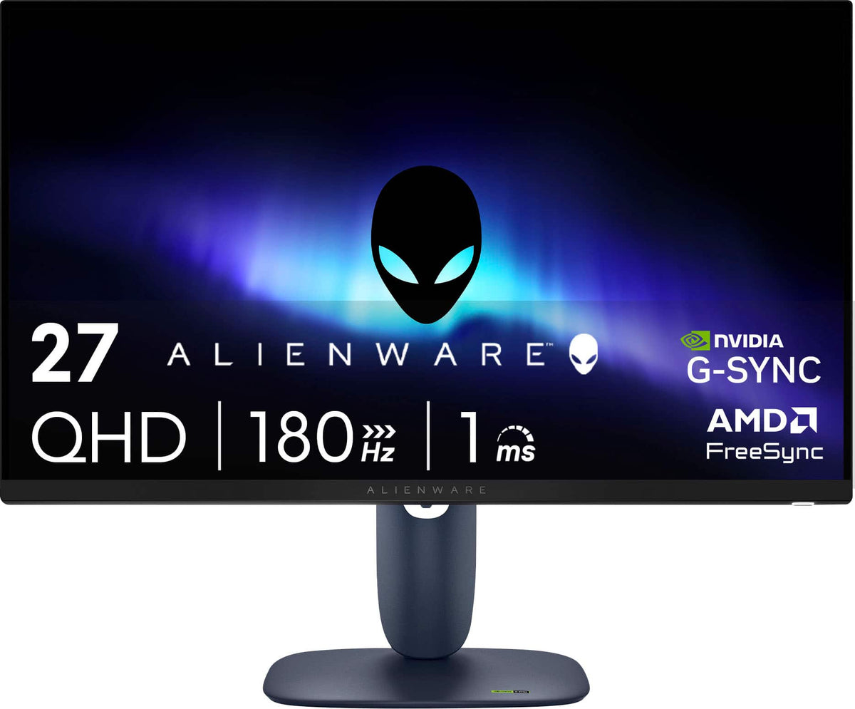 Alienware - AW2725DM 27" IPS LED QHD 180Hz 1ms FreeSync and G-Sync Compatible Gaming Monitor with HDR (HDMI, DisplayPort, USB) - Interstellar Indigo