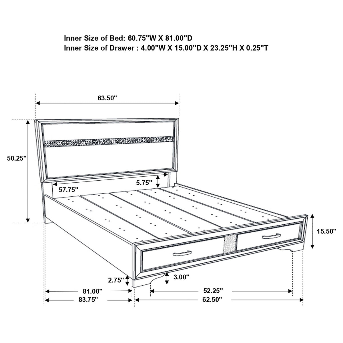 Corbin - Juego de dormitorio deslumbrante