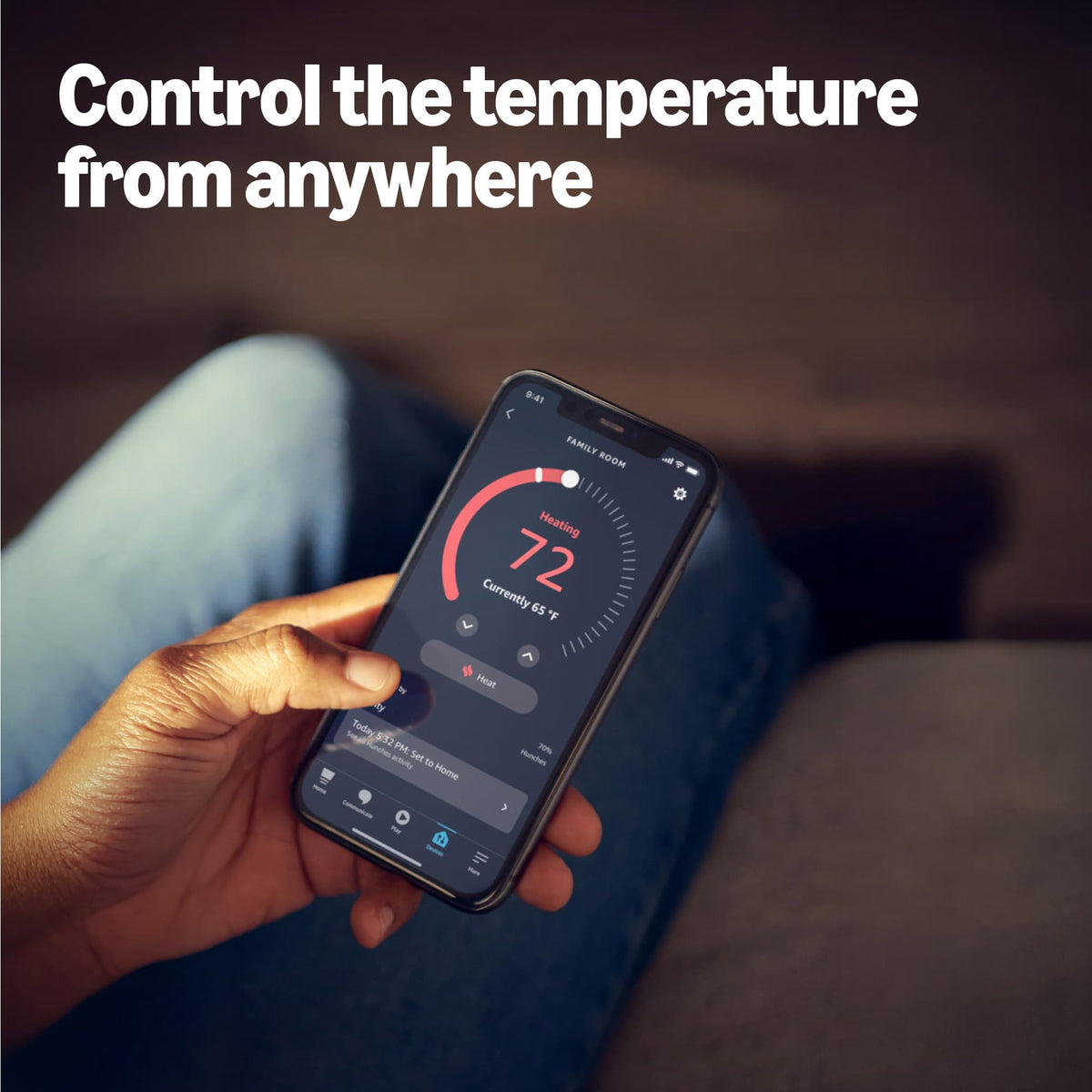 Amazon - Smart Thermostat – Save money and energy - Works with Alexa and Ring - C-wire required - White