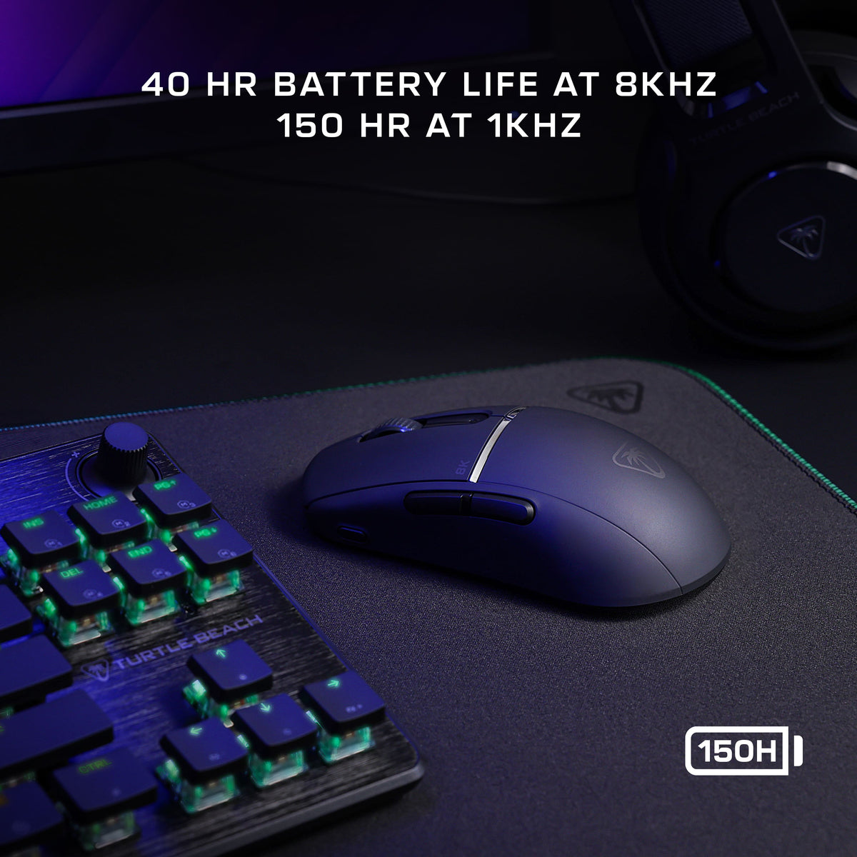 Turtle Beach - Burst II Pro High-Performance Ultra-Lightweight Wireless Optical Esports Gaming Mouse - Wireless - Black