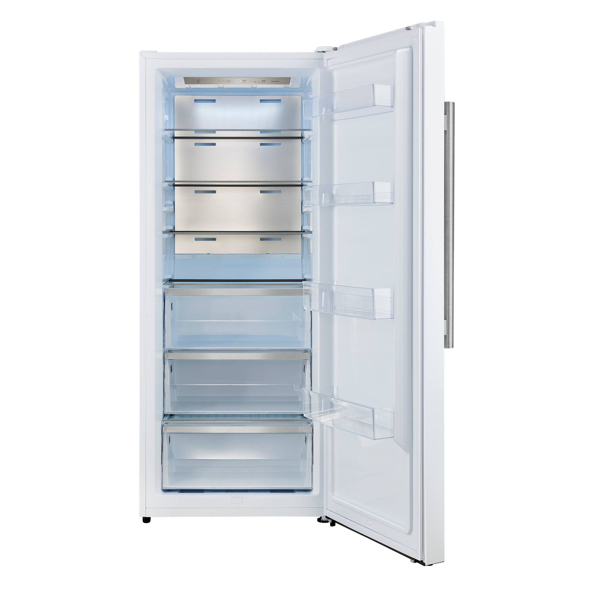 Forno Appliances - Maderno 13.6 Cu. Ft. Right Swing Upright Convertible Freezer with Antique Brass Handles - White