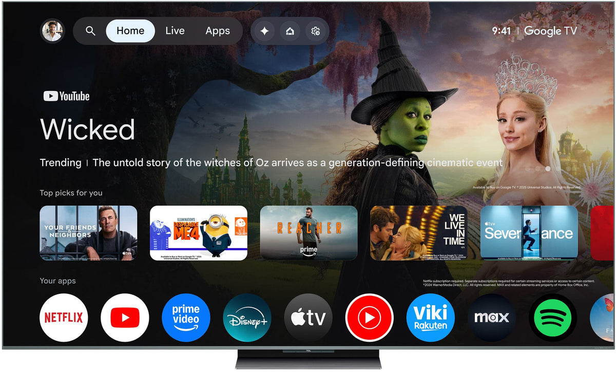 TCL - 85" Class QM9K Series 4K UHD HDR QD-Mini LED Smart TV with Google TV (2025)