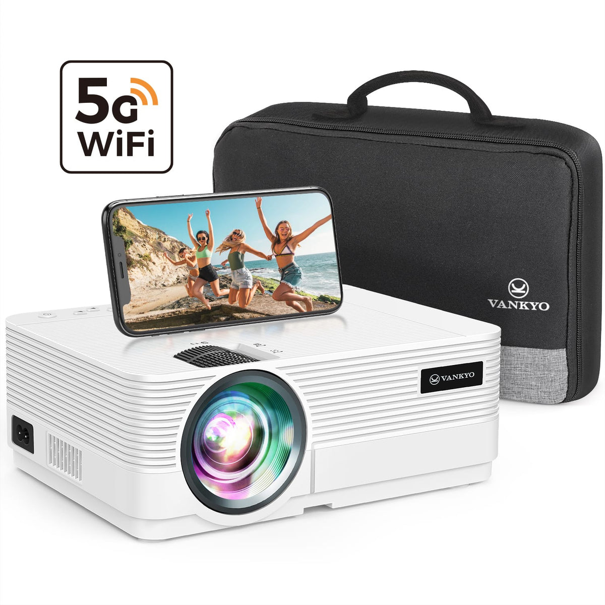 Vankyo - Leisure 470 Pro Native 1080P Wireless Single LCD Mini Projector - White