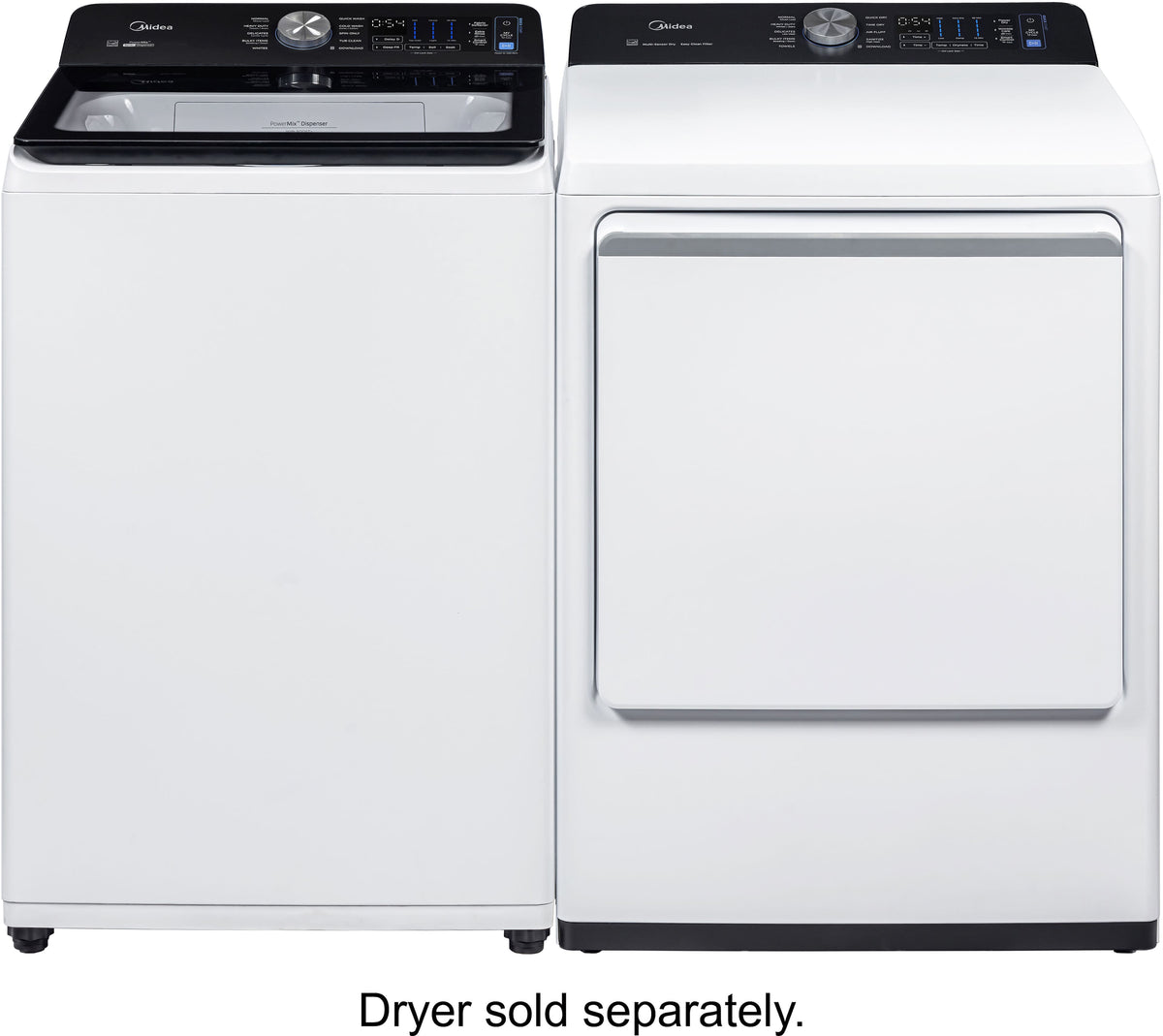 Midea - 4.4 Cu. Ft. Top Load Agitator Washer with PowerMix Spray - White