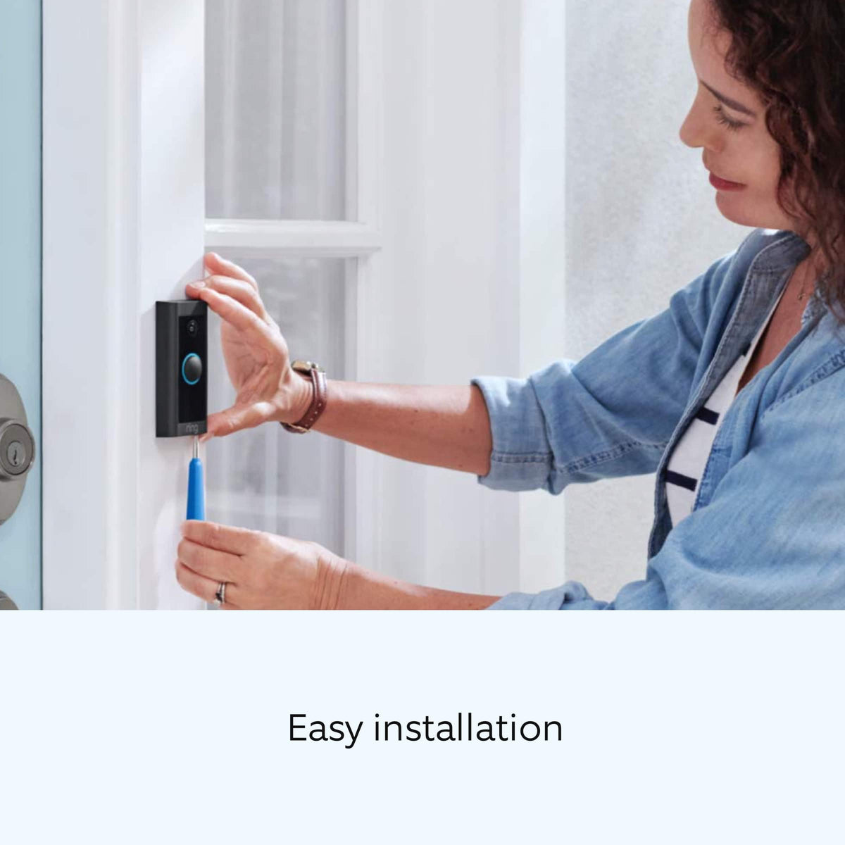 Ring - Wi-Fi Video Doorbell - Wired - Black