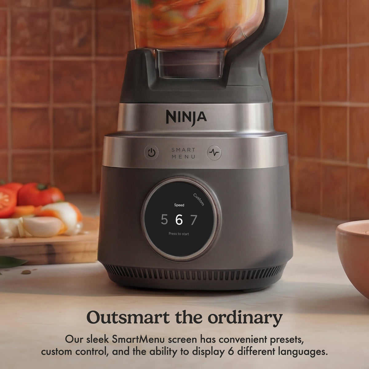 Ninja - CrushBOSS Intelligent 3-in-1 Blender, Tumbler, & Food Processor Combo - Onyx