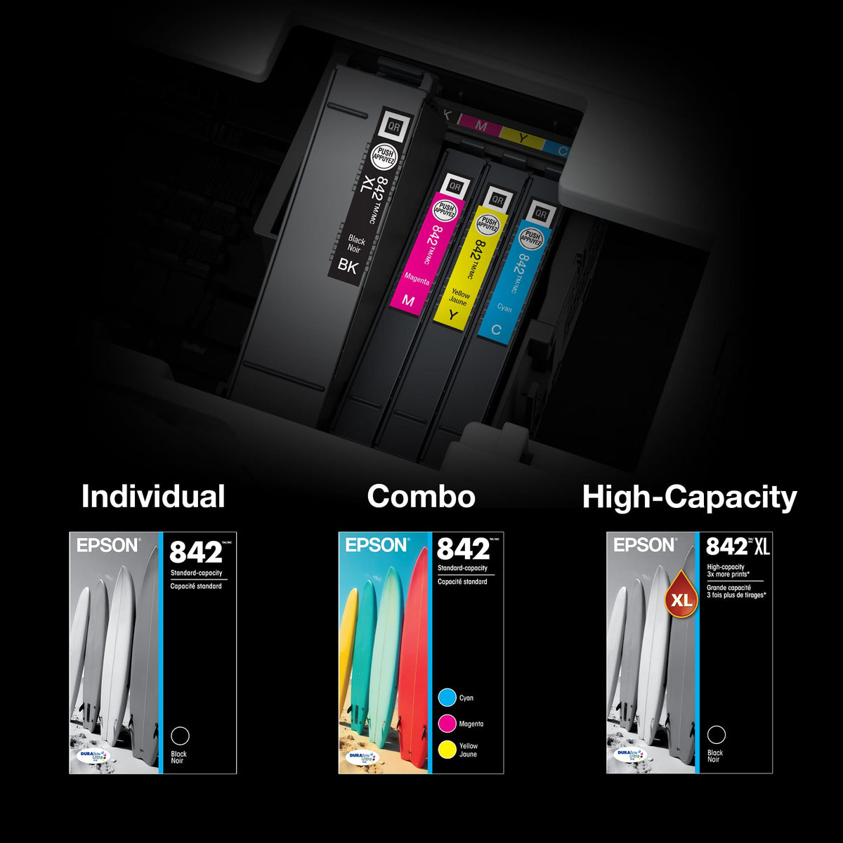Epson - 842 DURABrite Ultra Ink Standard Capacity Color Combo Pack (T842520-S)