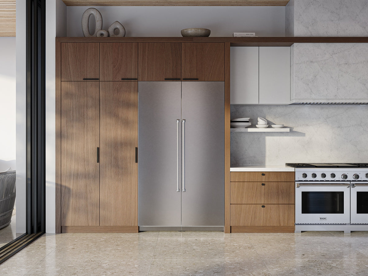 Thor Kitchen - 24 in. Wide 12.5-Cu. Ft. Built In Column Refrigerator - Custom Panel Ready - White