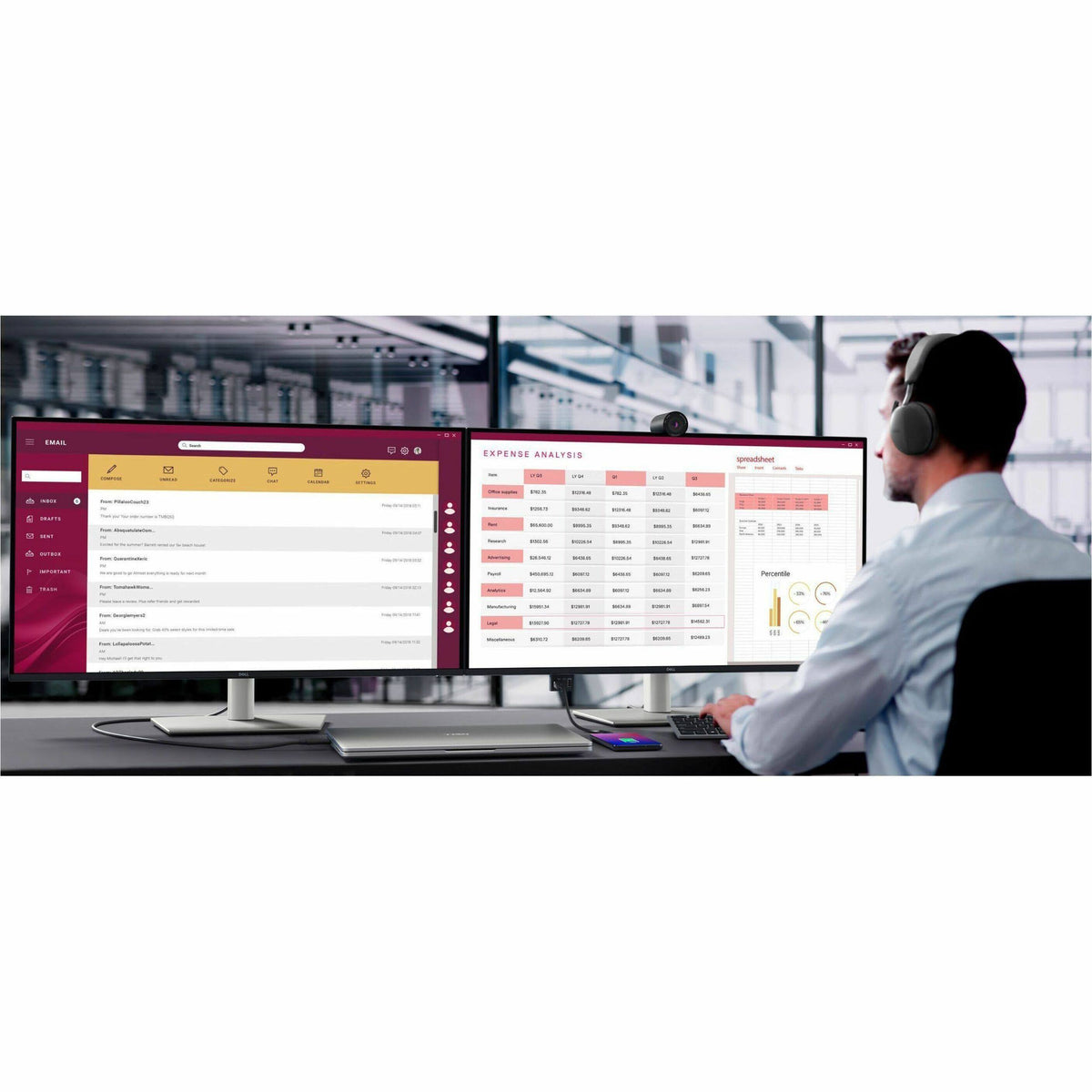 Dell - Pro Plus 31.5" IPS LED 100Hz Monitor (USB, HDMI) - Black, Gray, Dual Color