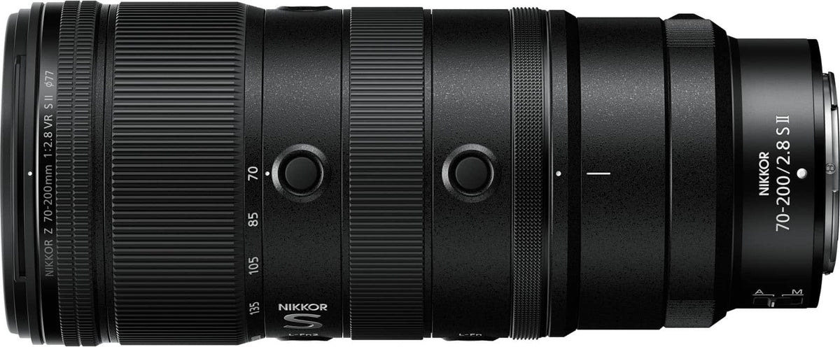 NIKKOR Z 70-200mm f/2.8 VR S II Telephoto Zoom Lens for Nikon Z Mount cameras, 3.6" Diameter - Black