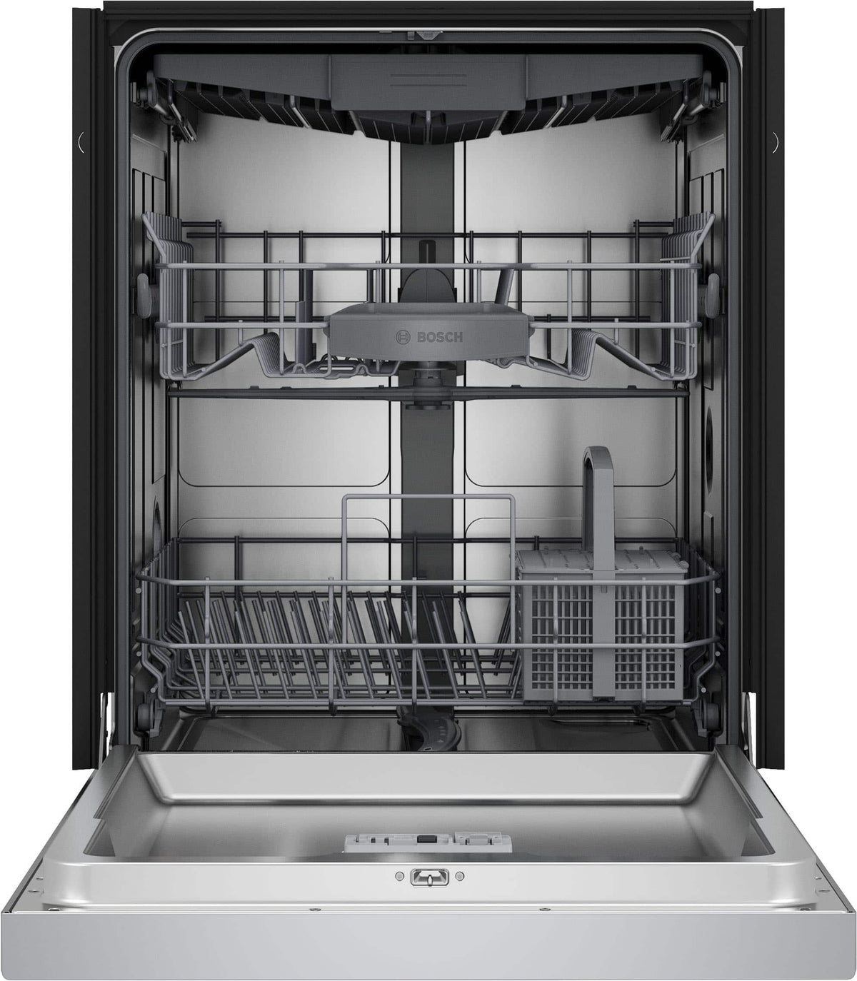 Bosch - 300 Series 24" Front Control Smart Built-In Stainless Steel Tub Dishwasher with 3rd Rack and PrecisionWash, 48 dBA - Stainless Steel
