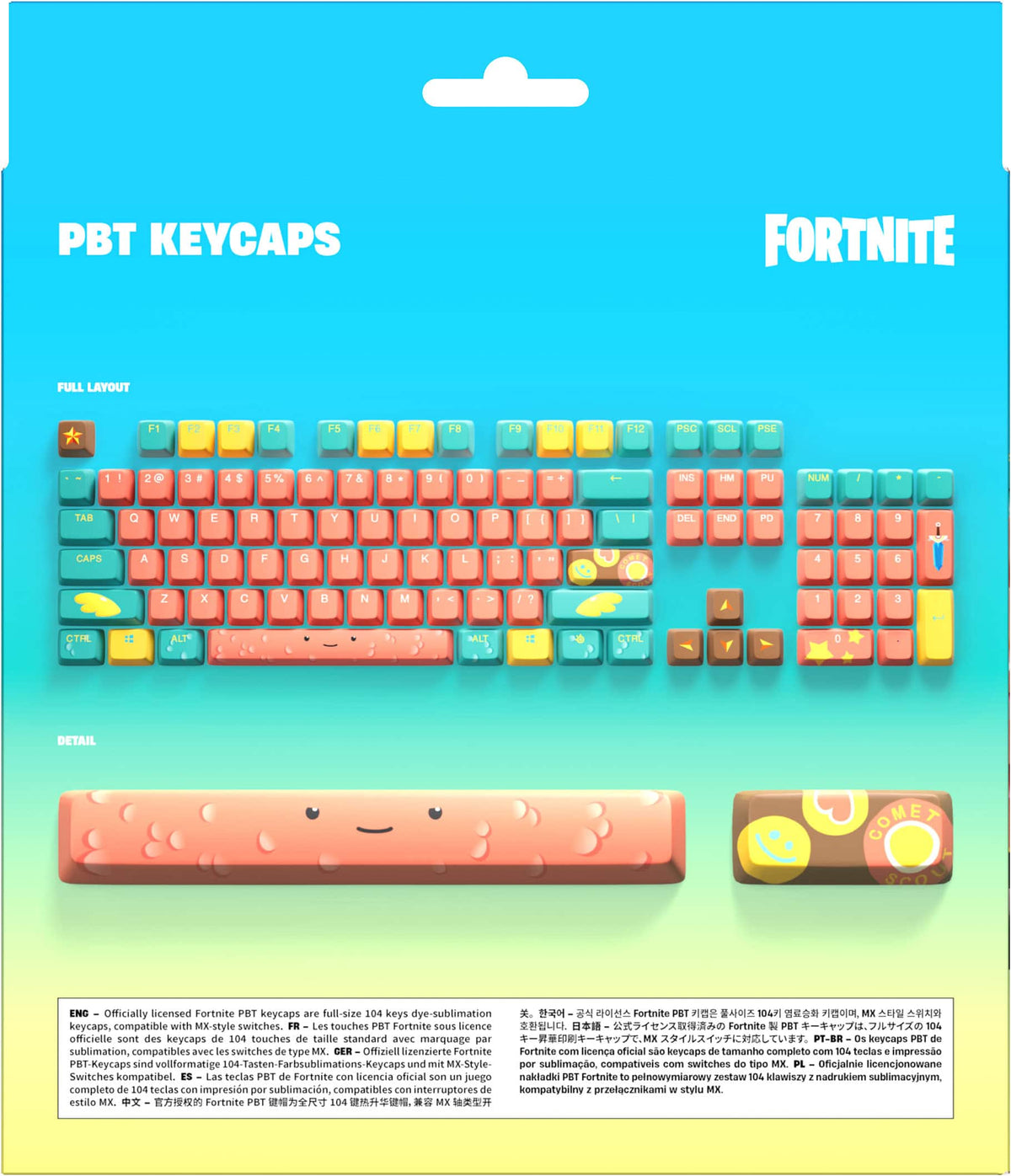 SteelSeries - PBT Accessory Keycaps - Fortnite Guff Edition - Multi