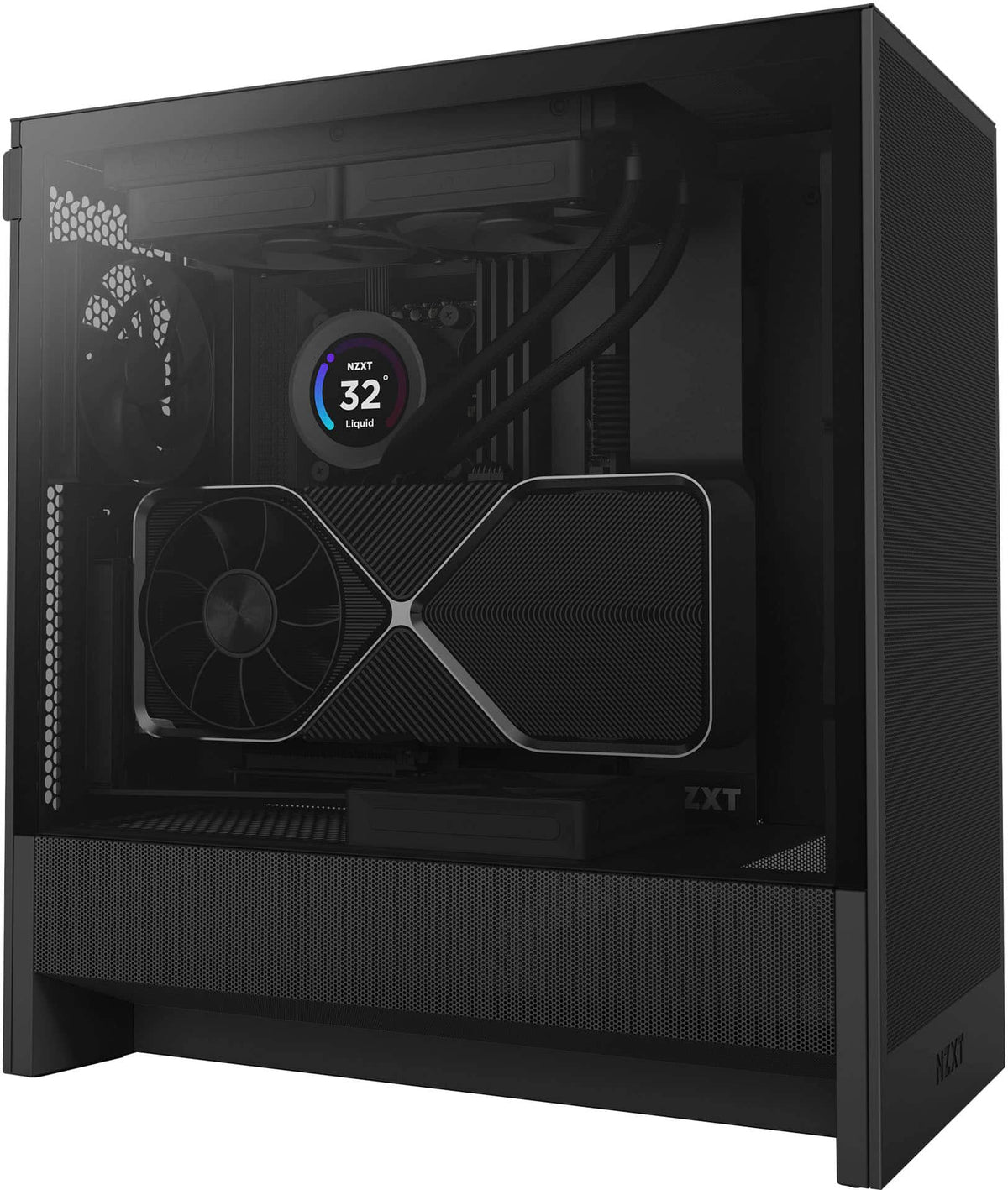 NZXT - H5 Flow 2024 Compact ATX Mid-Tower Airflow PC Case - Black