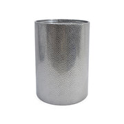 Modern Round Accent Table With Hammered Surface