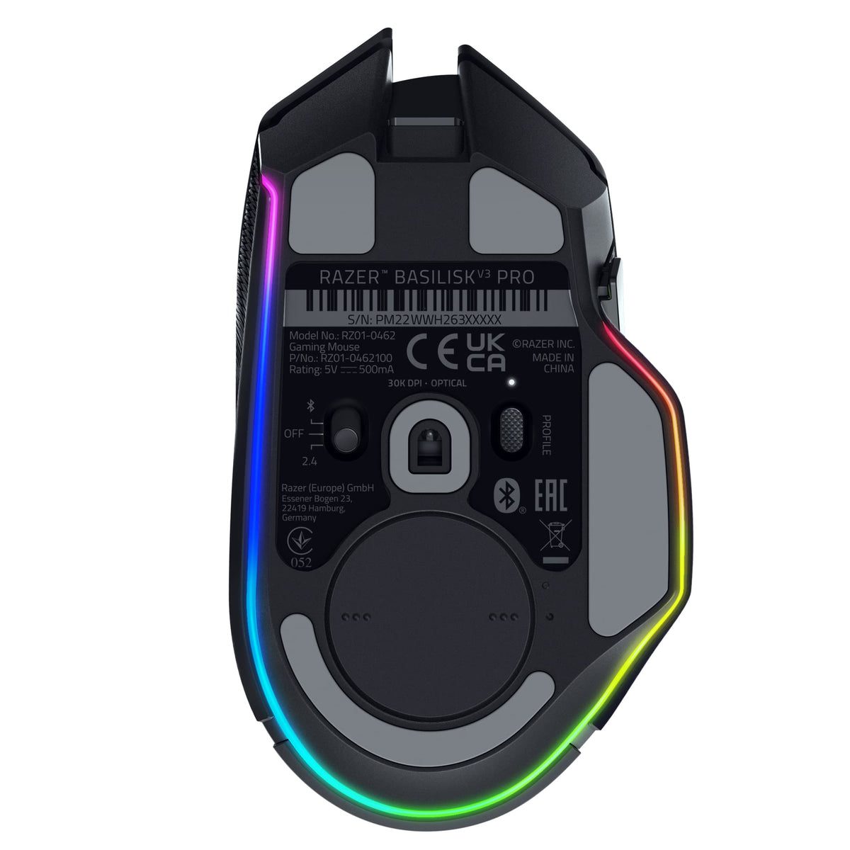 Razer - Basilisk V3 Pro Optical Gaming Mouse with HyperScroll Tilt Wheel - Wireless - Black