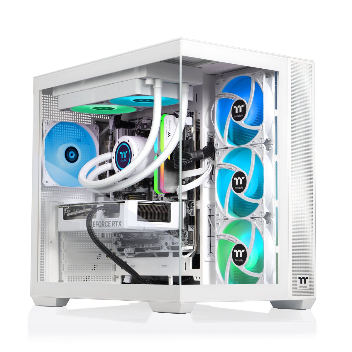 Thermaltake - LCGS Vista 470S Gaming Desktop AMD Ryzen 7 7800X3D 2024, 32GB DDR5 Memory, NVIDIA GeForce RTX 5070, 2TB NVMe M.2,Wifi - White