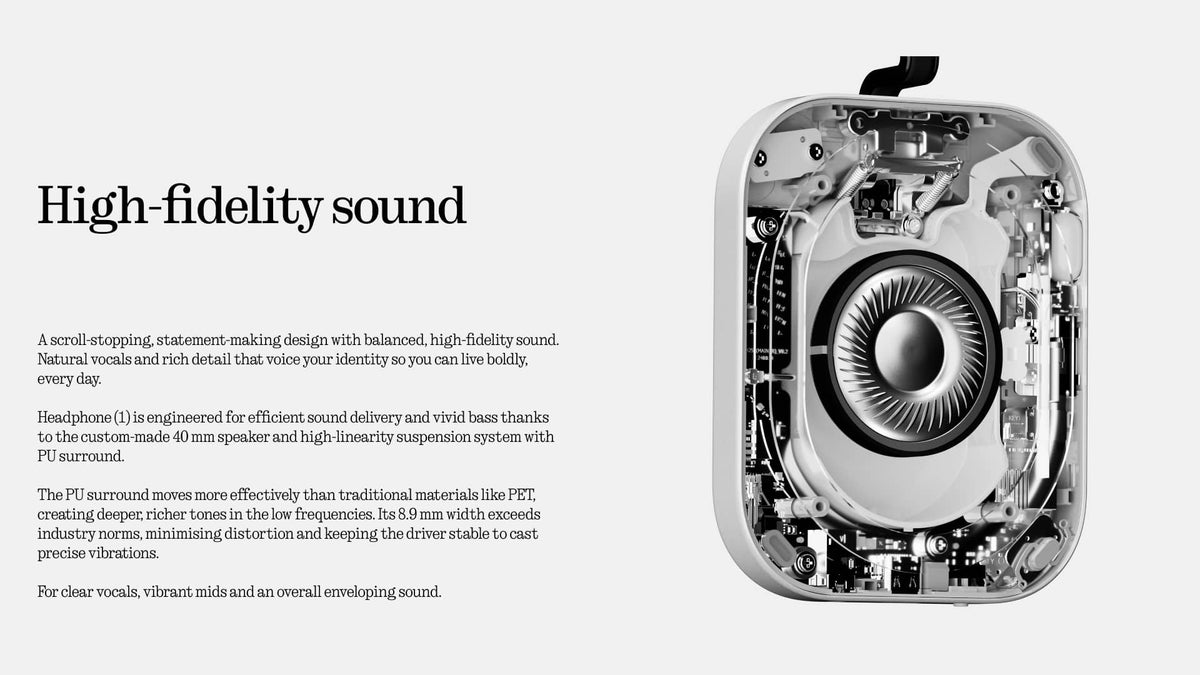 Nothing - Headphone (1) Wireless Over-Ear Bluetooth Headphones - White