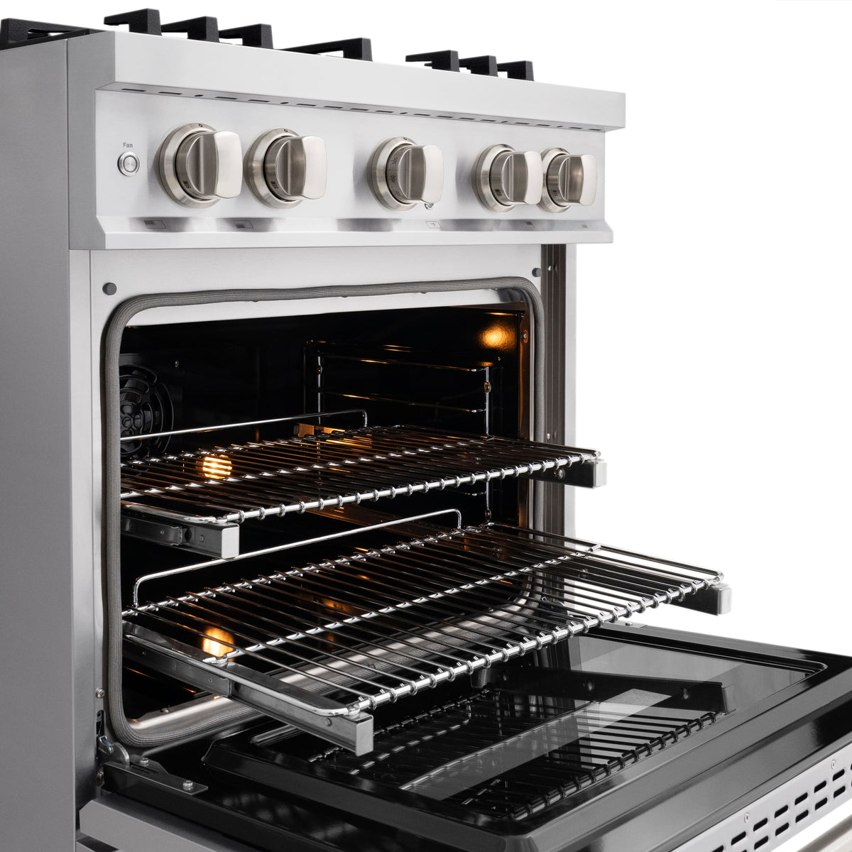 ZLINE - 30 in. 4.2 cu. ft. Classic Freestanding Dual Fuel Range with 4 DuoPro Burners and Convection Oven in Stainless Steel - Stainless Steel