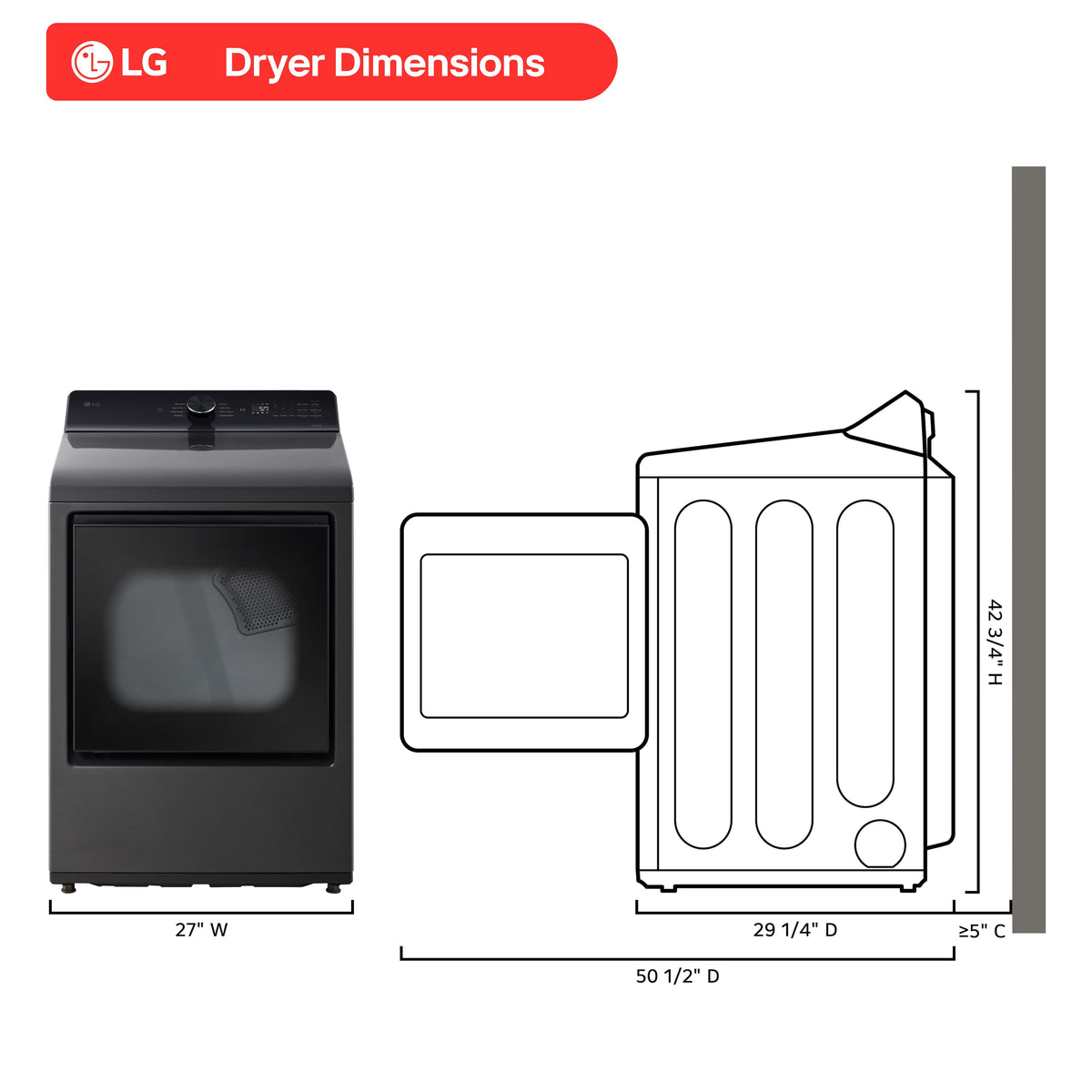 LG - 7.3 Cu. Ft. Smart Gas Dryer with Sensor Dry - Custom Panel Ready