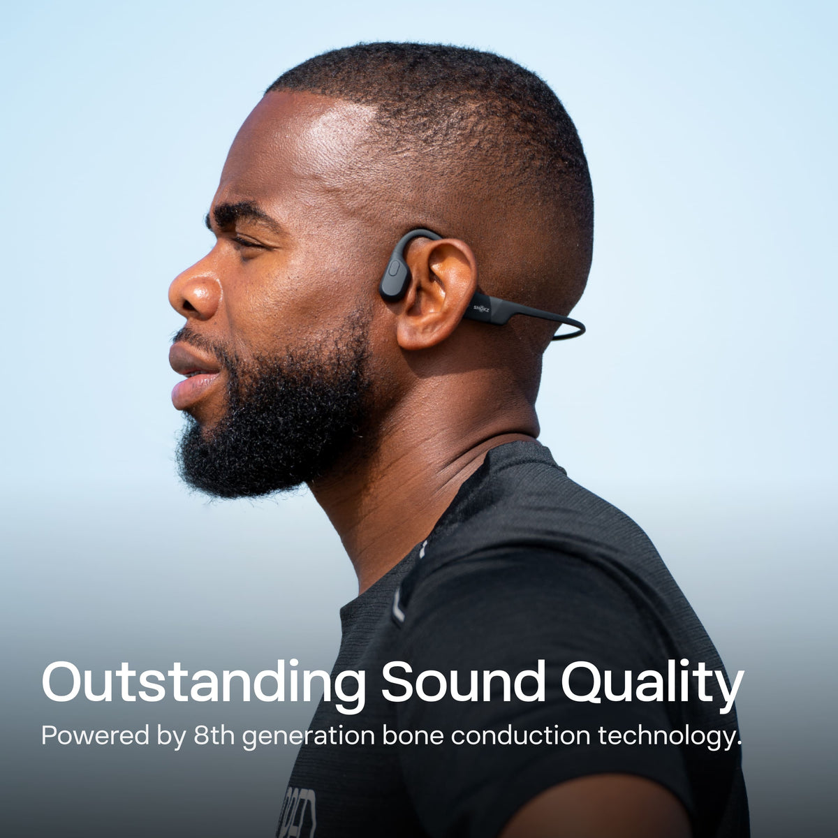 Shokz - OpenRun Wireless Bone Conduction Open-Ear Bluetooth Endurance Headphones - Black