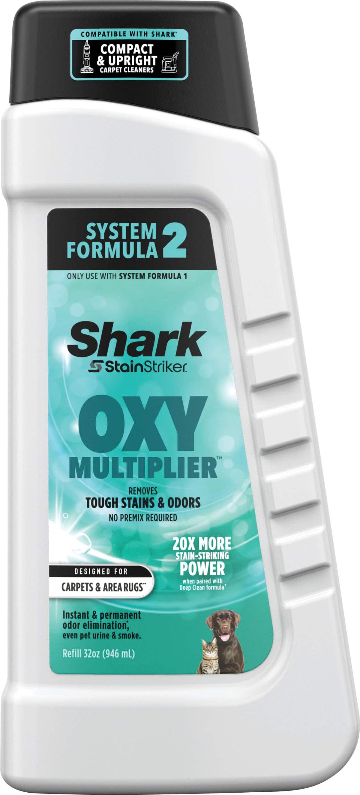 StainStriker OXY Multiplier formula for Shark Upright & Portable Cleaners - White