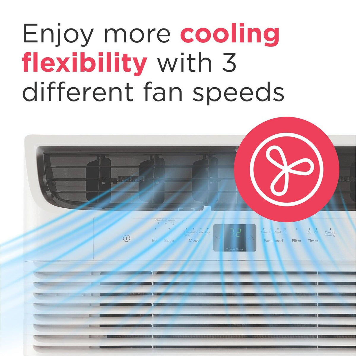 Frigidaire - 115V 12,000 BTU 550 Sq. Ft. Smart Window Air Conditioner with Remote - White