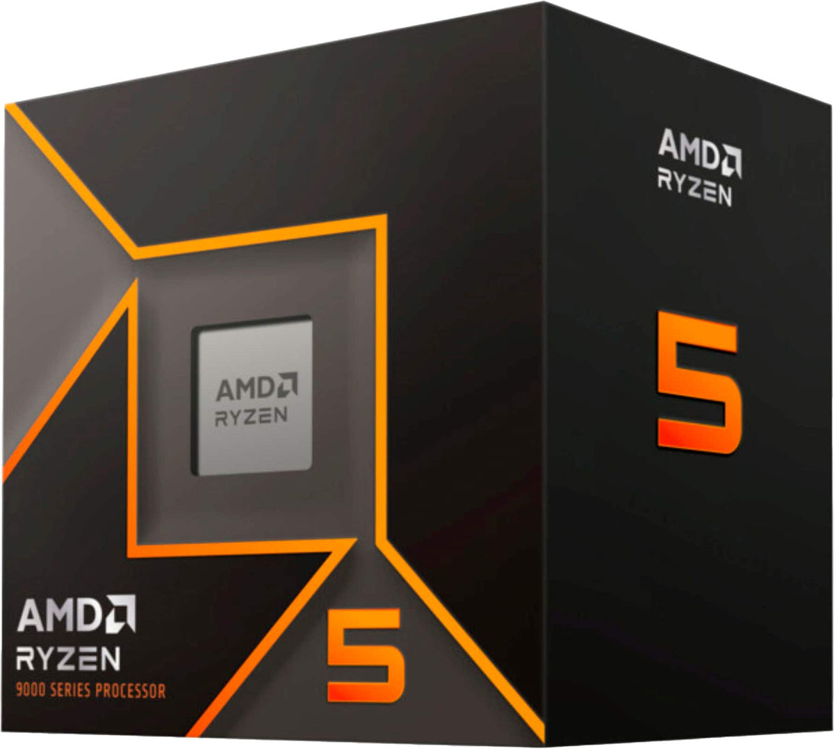 AMD - Ryzen 5 9600X 6-Core - 12-Thread 3.9 GHz (5.4 GHz Max Boost) Socket AM5 PCI Express 5.0 Unlocked Desktop Processor - Silver
