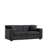 Loveseat Sleeper Sofa With Full Size Pull Out Bed, 2 Seater Convertible Couch For Small Apartments - Gray