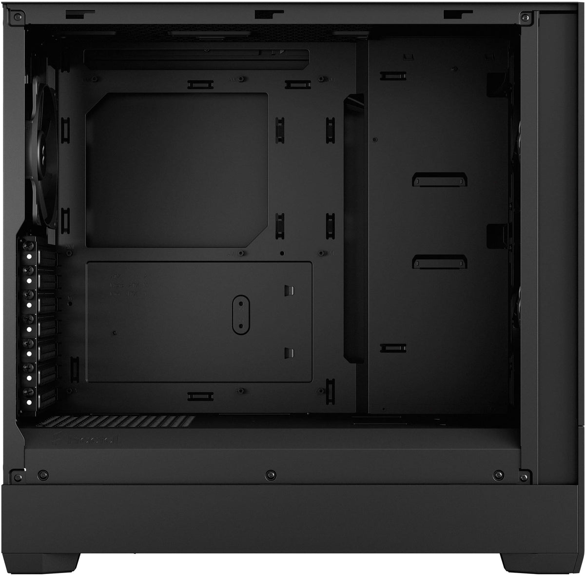 Fractal Design - Pop Air Black TG ATX High-Airflow Clear Tempered Glass Window Mid-Tower PC Case - Black