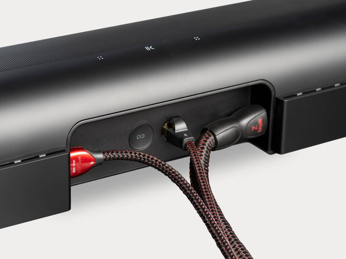 AudioQuest - Cinnamon RJ/E 39.4' Digital Ethernet Cable with RJ45 to RJ45 Connectors - Black/Red Stripes