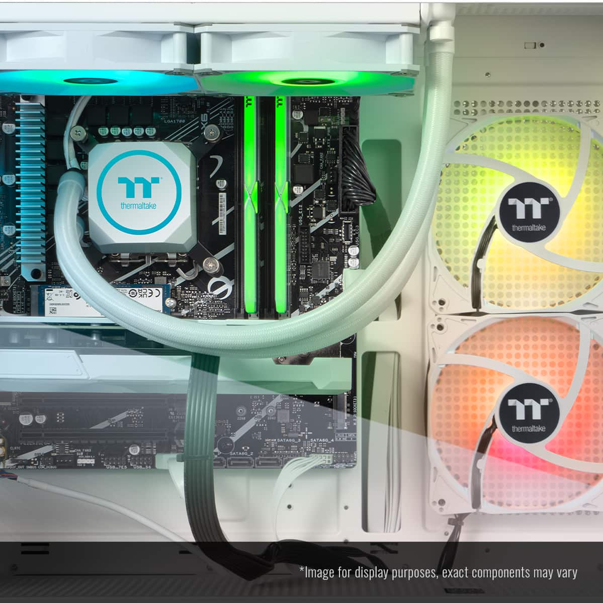 Thermaltake - LCGS View 7896XS-270 Gaming Desktop AMD Ryzen 7 7800X3D 2025 32GB Memory AMD Radeon RX 9060 XT 16GB 1TB SSD NVMe M.2 - White