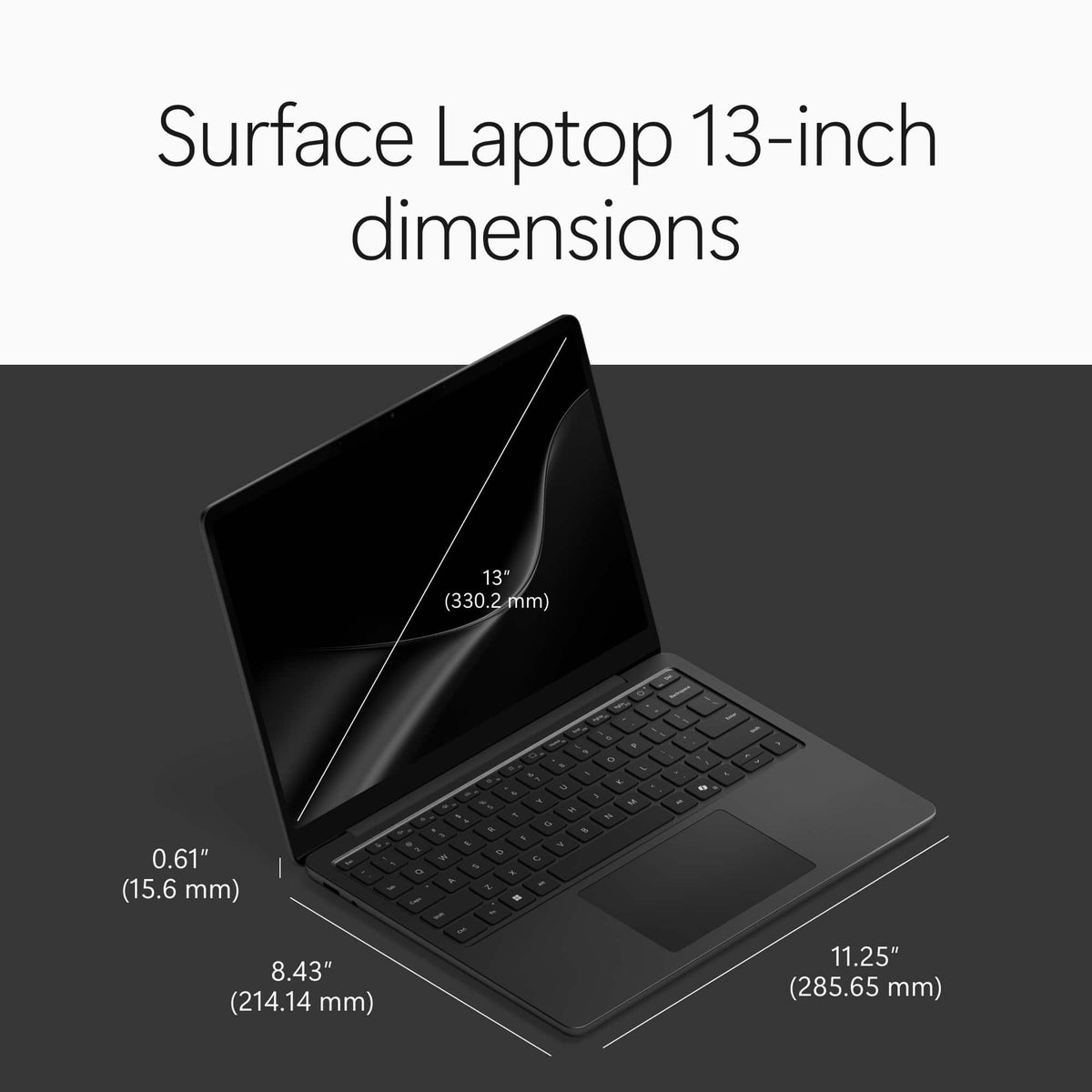 Microsoft - Surface Laptop - 13" 2K Touchscreen - Snapdragon X2 Plus (6 Core) 2026 - 16GB - 256GB UFS - Black