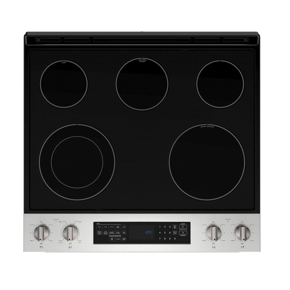 Maytag - 30 in. Wide 5 element 6.4 cu. ft. Slide-In Electric Range with Air Fry - Stainless Steel