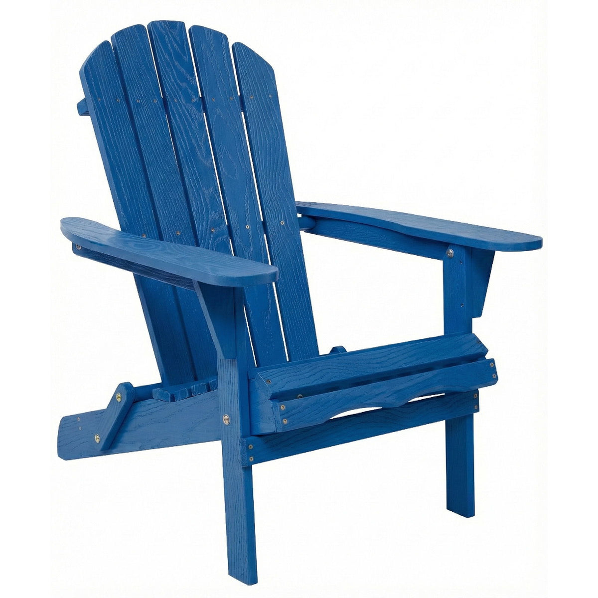 Sillón Adirondack Plegable de Exterior con Respaldo y Asiento Preensamblados para Patio - Azul Marino