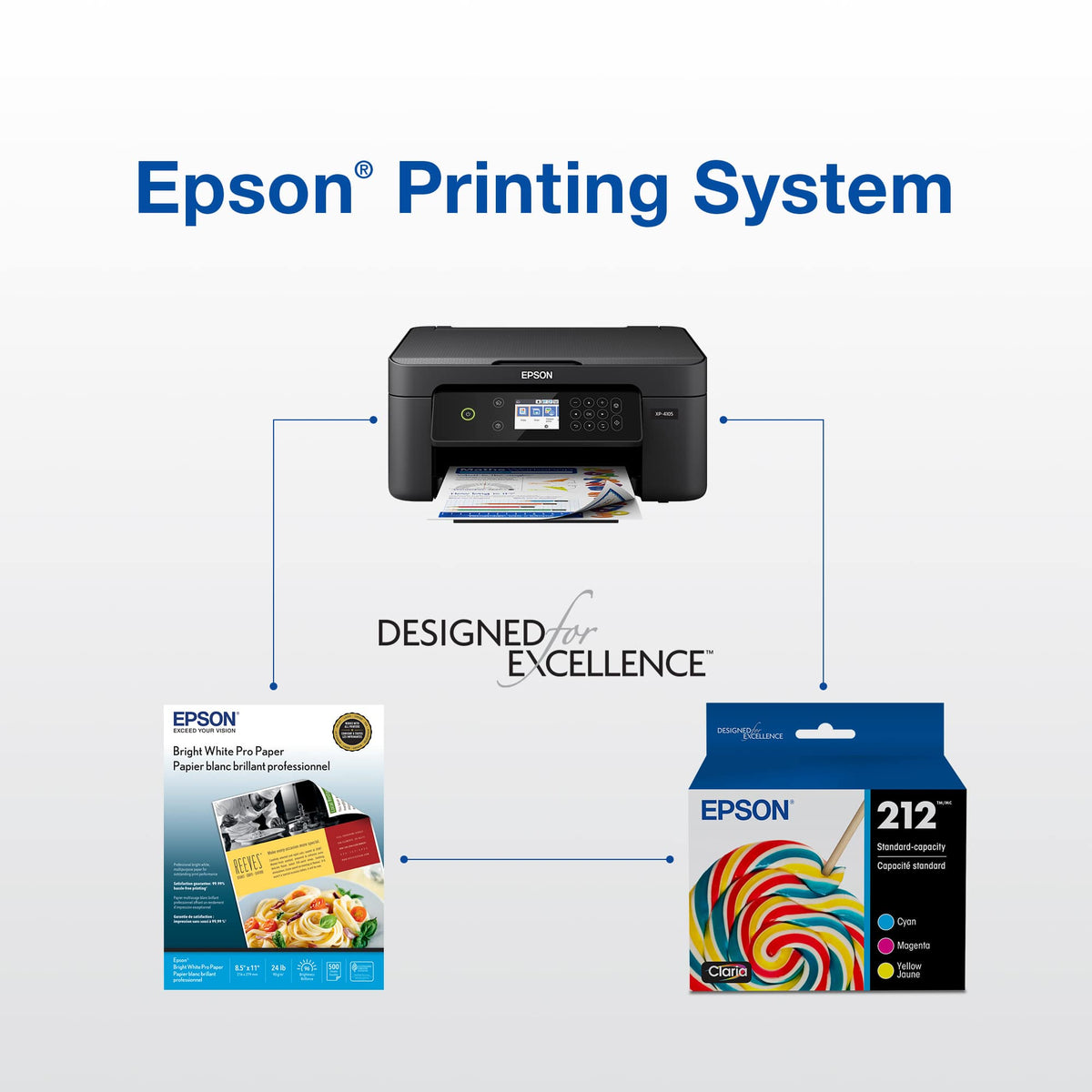 Epson - 212 Claria Ink Standard Capacity Color Combo Pack (T212520-S) - Cyan/Magenta/Yellow